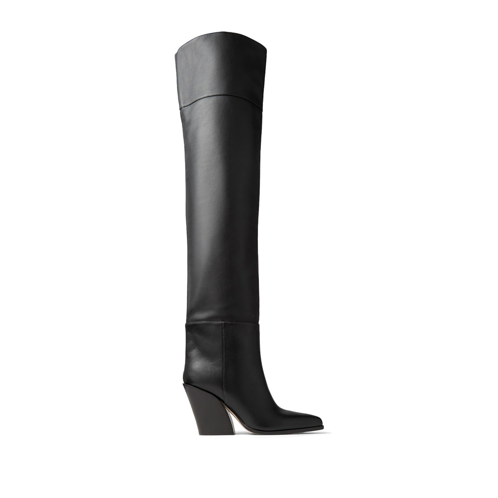 Jimmy Choo 100% Leather Maceo 85mm Over-The-Knee Boots - Picture 5 of 15